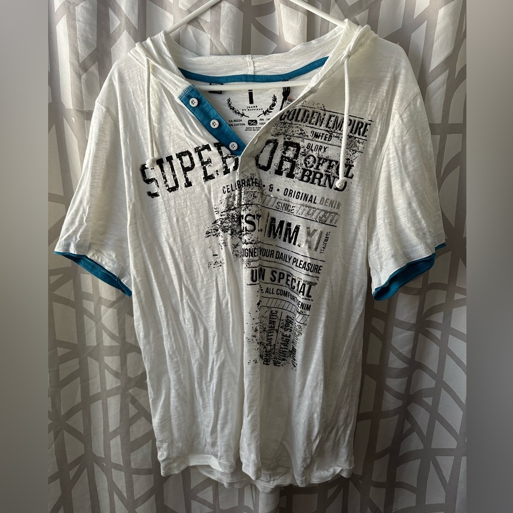 NWT, I jeans by buffalo, men’s short sleeve hoodie, XL